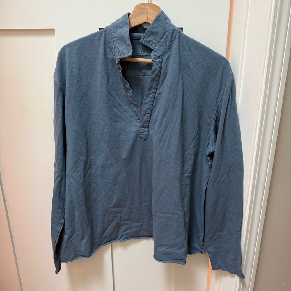 Frank & Eileen NWOT Jersey Patrick popover henley blue large